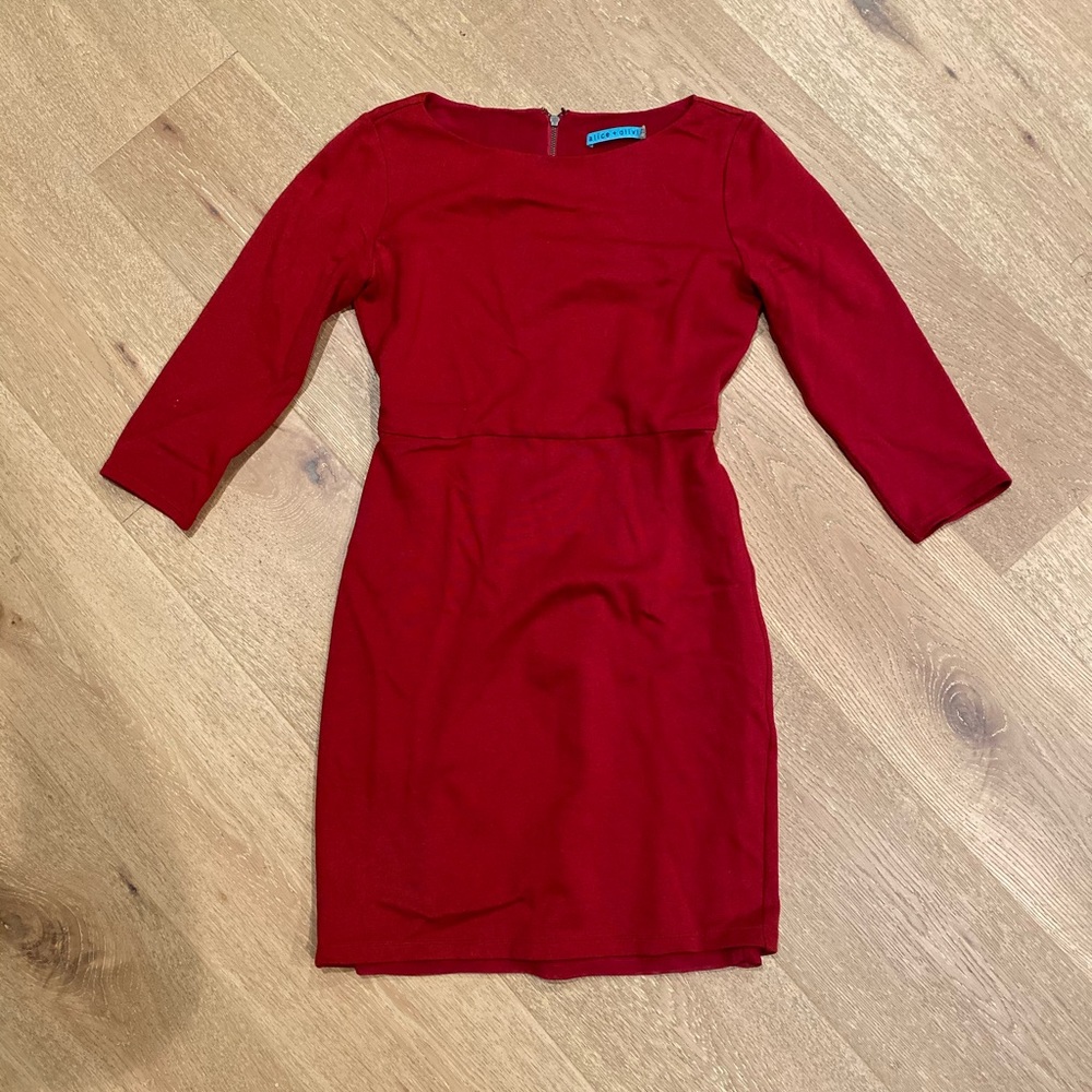 Alice + Olivia maroon mini dress